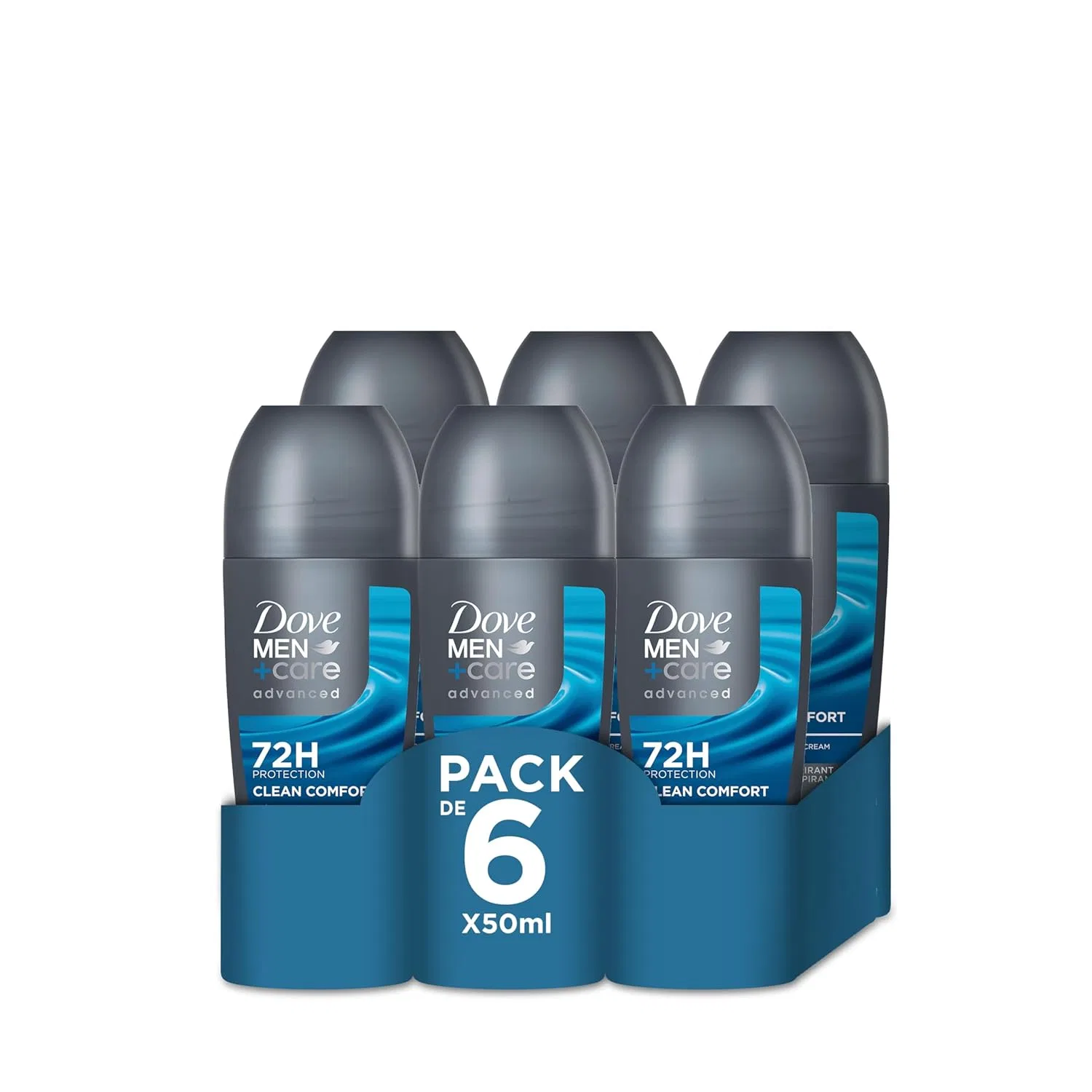 Мужской дезодорант-ролик Dove Men+Care Advanced Care Clean Comfort, 6 штук по 50 мл Dove Men + Care