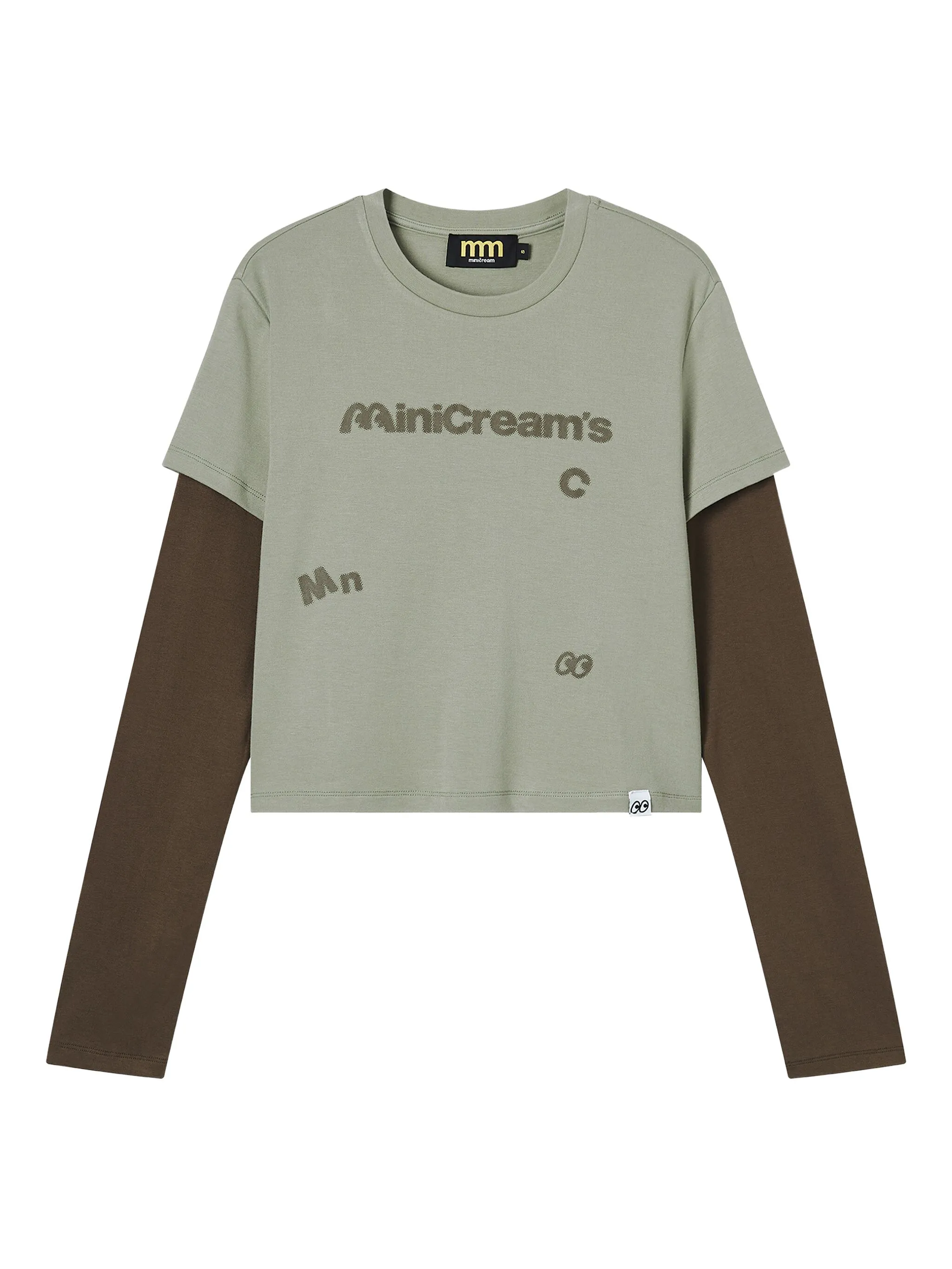 

Многослойный топ Mini Cream, зеленый