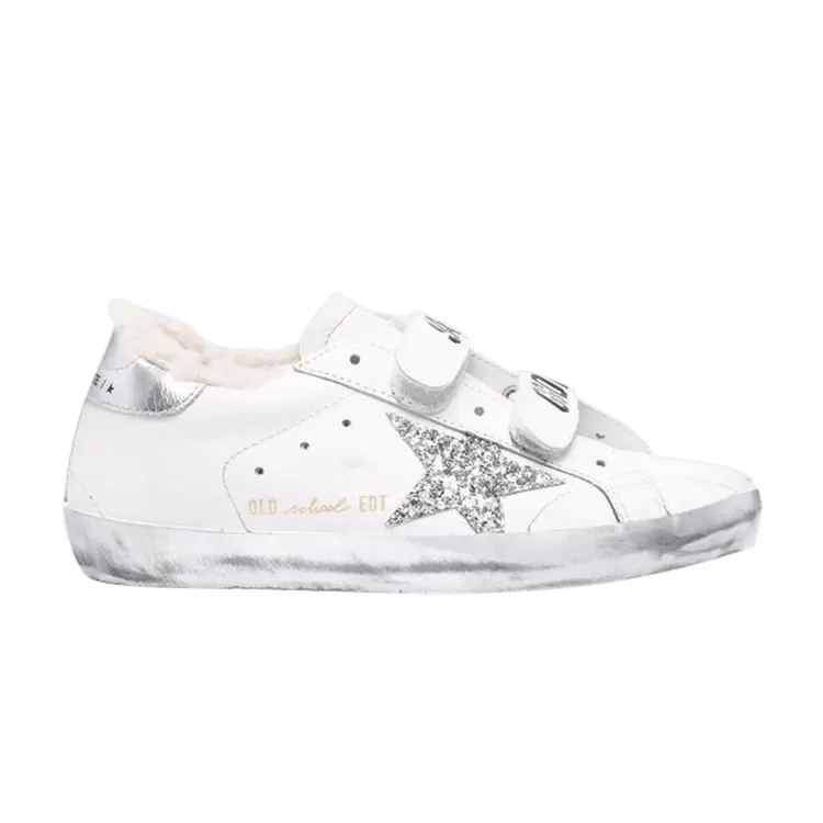Кроссовки Golden Goose Wmns Old School White Silver, белый