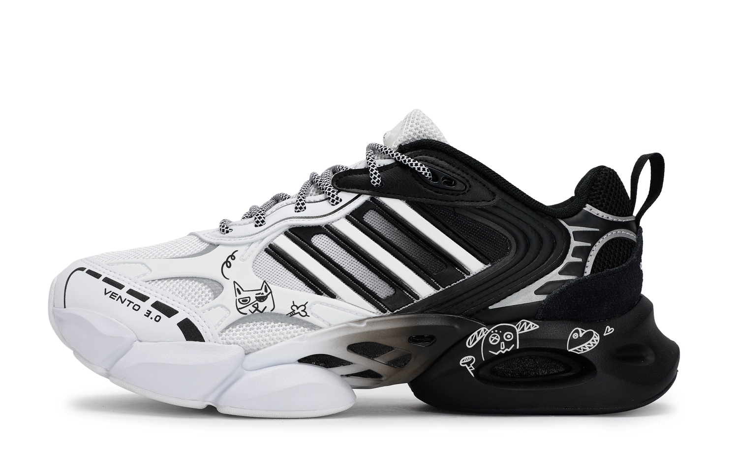 CLIMACOOL VENTO 3.0 Антискользящие Износостойкие Низкие Беговые Кроссовки Мужские Белый Черный Adidas — фото 2