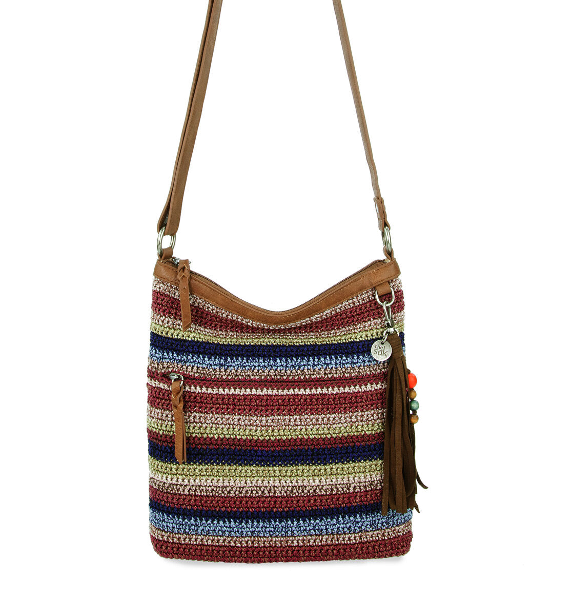 

Сумка через плечо женская The Sak, цвет hand crochet - mahogany stripe