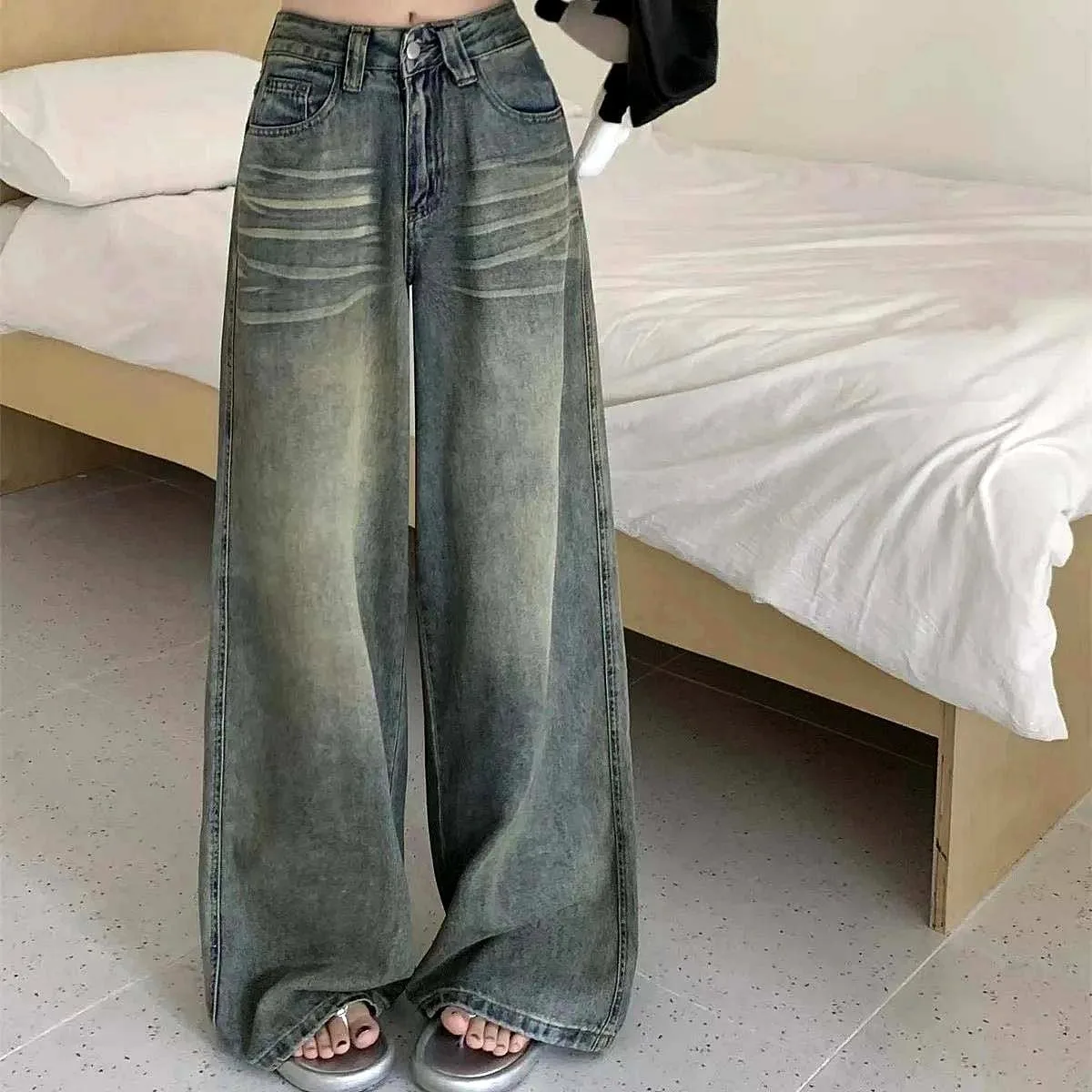 Женские джинсы Loose Fit High Waist Vintage Wash — фото 3