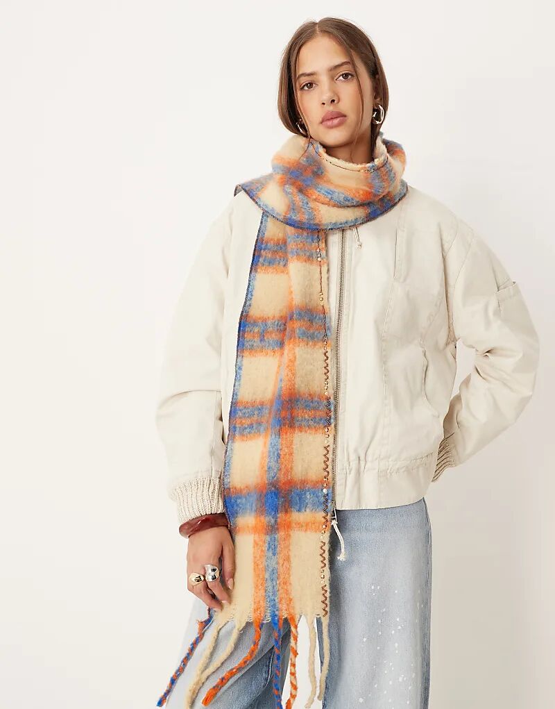 

Узкий шарф Free People Highland Plaid в разноцветном цвете