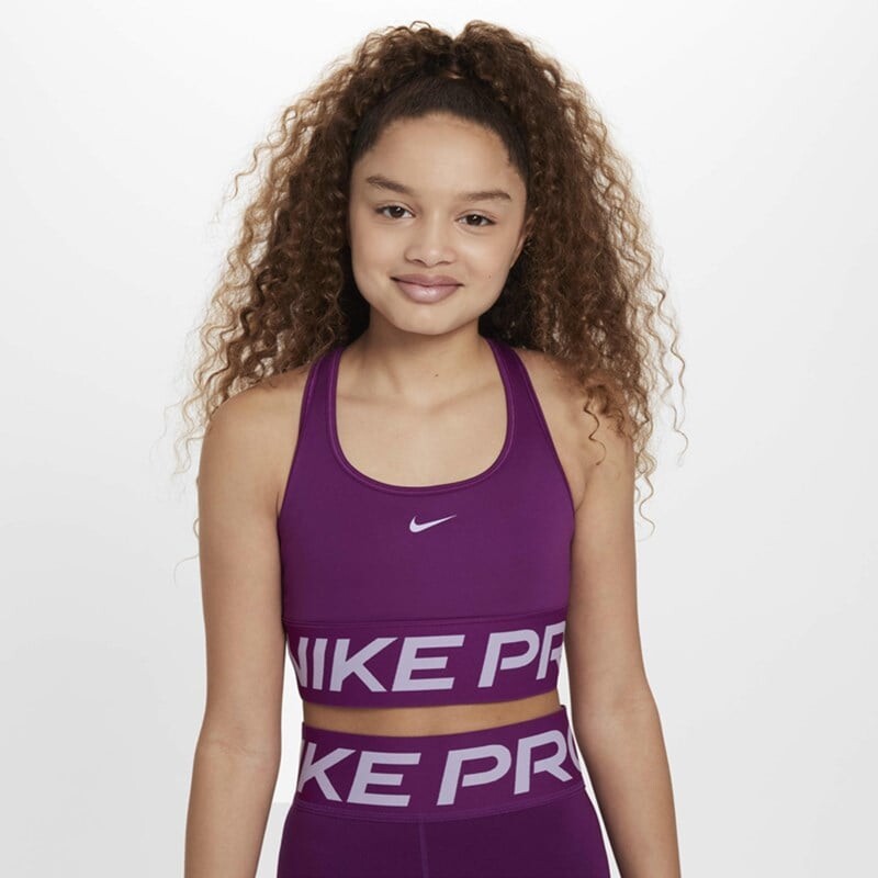 

Детское бюстгальтер-бюстье nk df swoosh pro Nike, фиолетовый