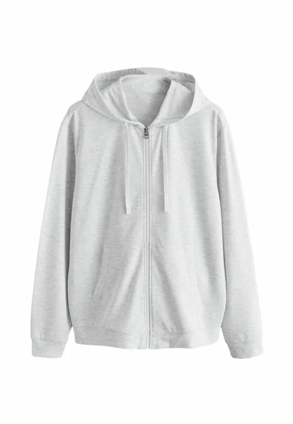 Обычная покройная, мягкая на ощупь, легкая толстовка на молнии Next, Light Grey — фото 4