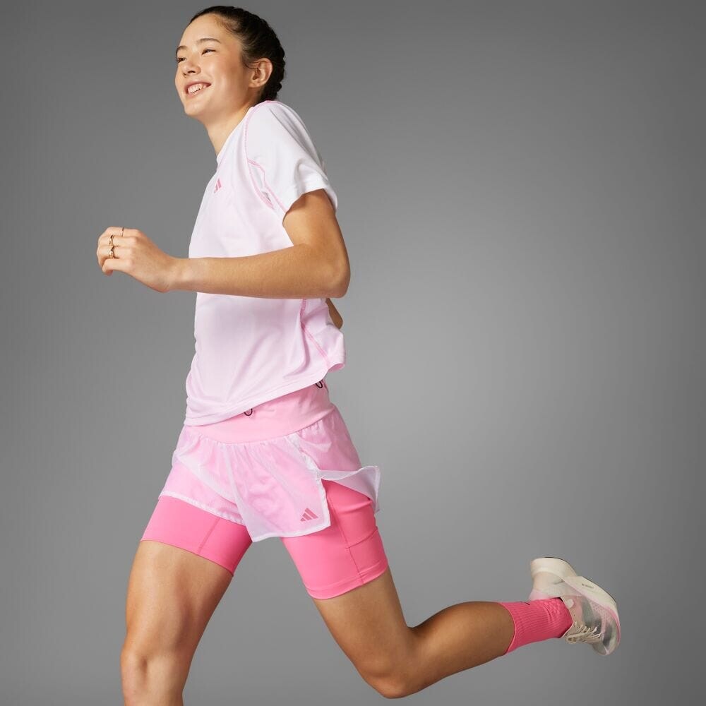 

Шорты Adidas Tokyo Running 2-IN-1 Shorts, цвет Lucid Pink/White