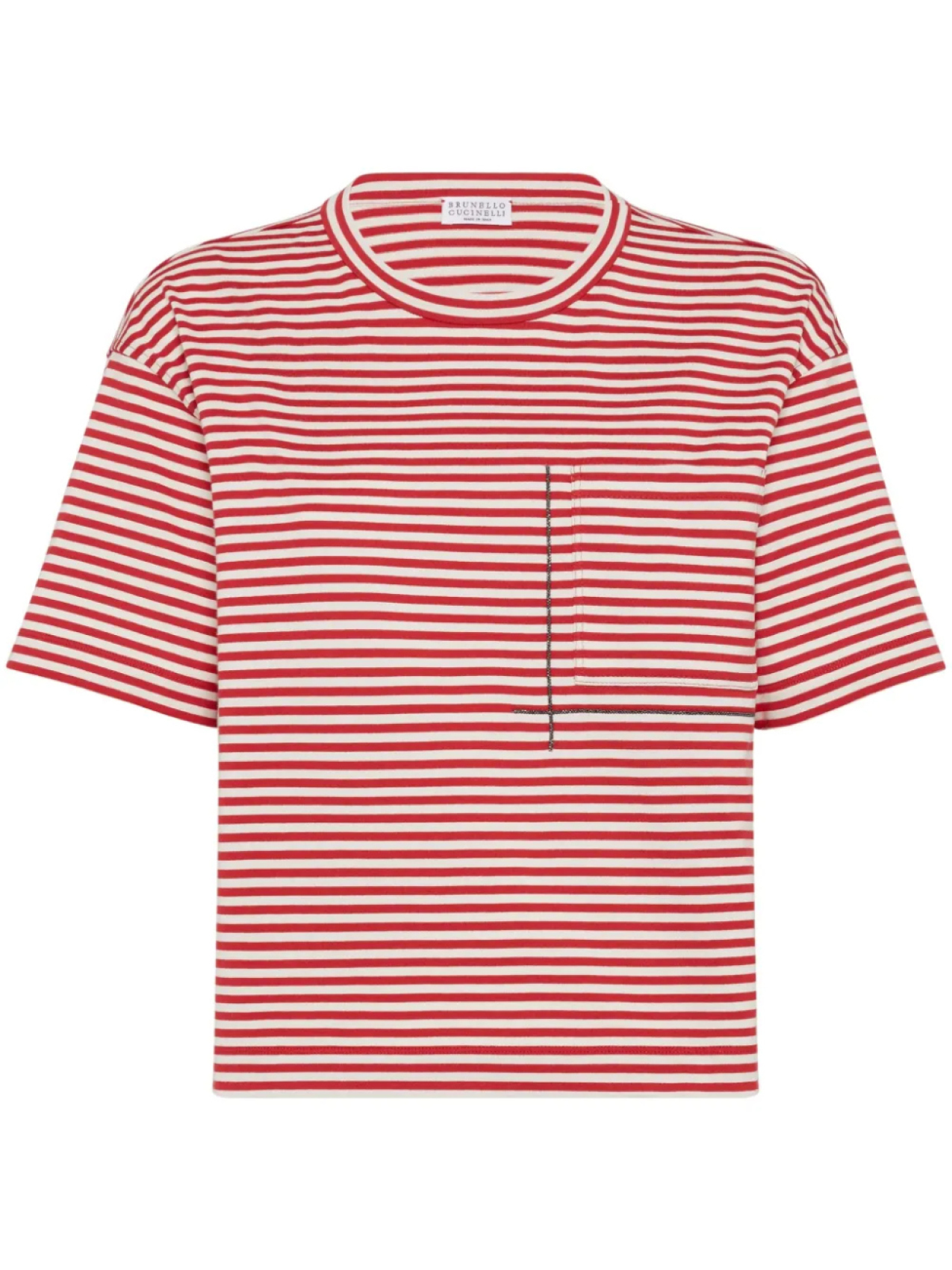 

Brunello Cucinelli футболка в полоску, красный