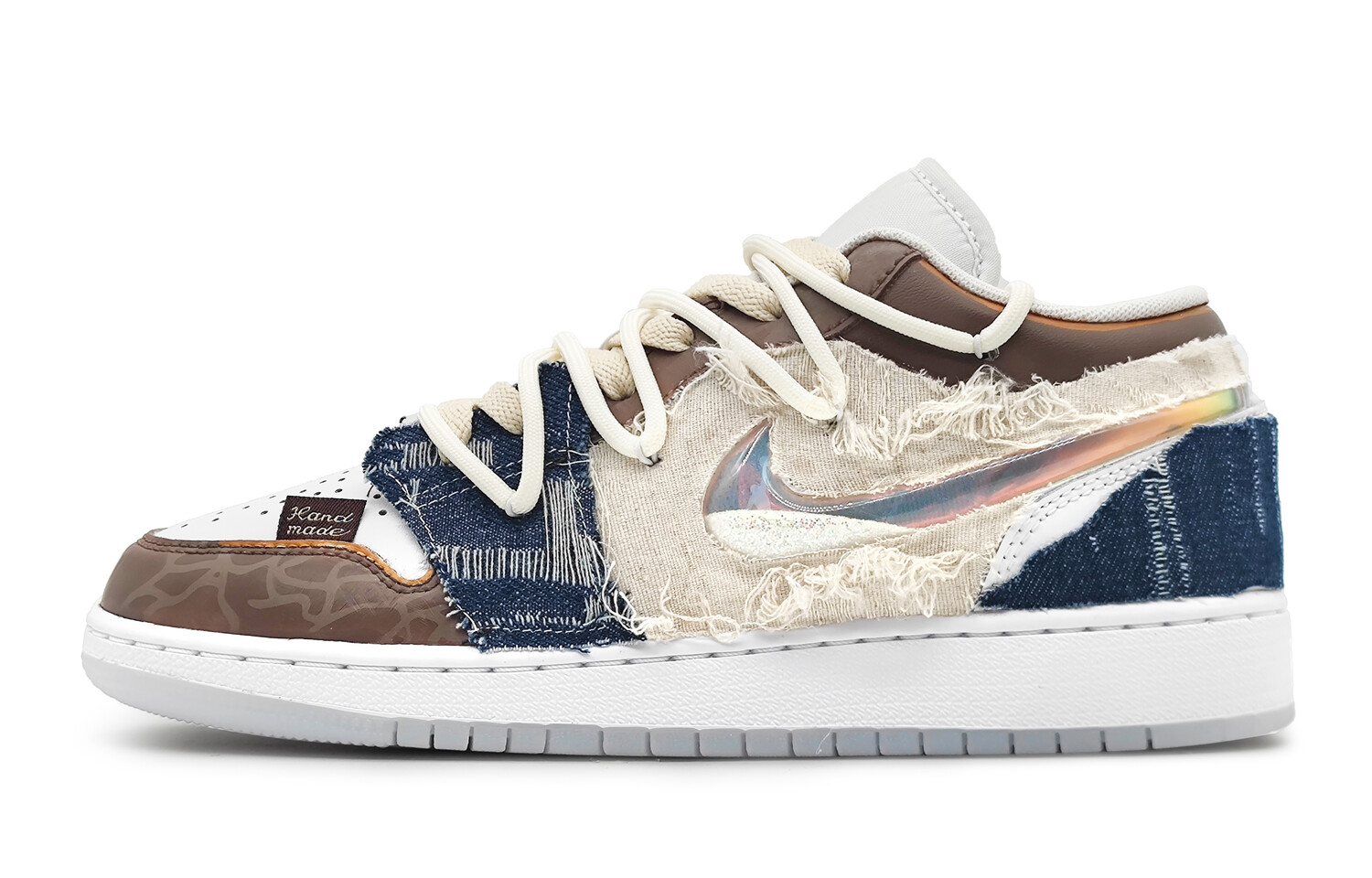 

Кроссовки Air Jordan 1 Vintage Basketball Shoes Women's Low-top Beige, коричневый