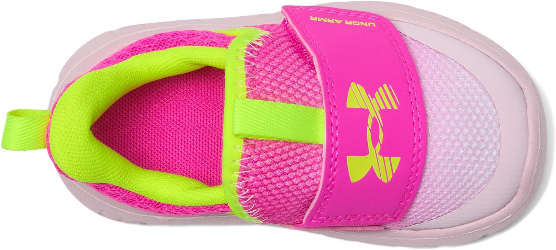 Кроссовки Under Armour Kids Flash, цвет Prime Pink/Rebel Pink/High Vis Yellow — фото 2