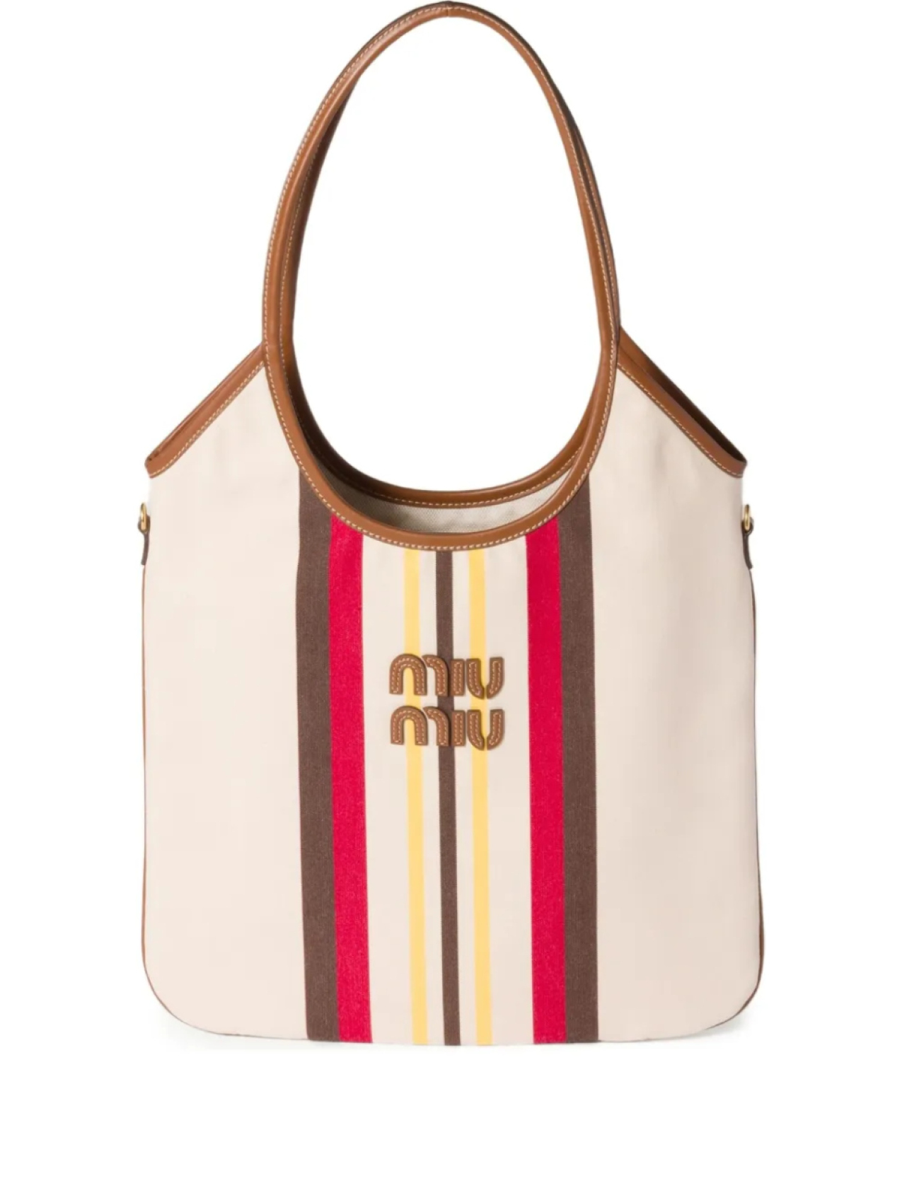 

Miu Miu сумка-тоут Ivy в полоску, нейтральный