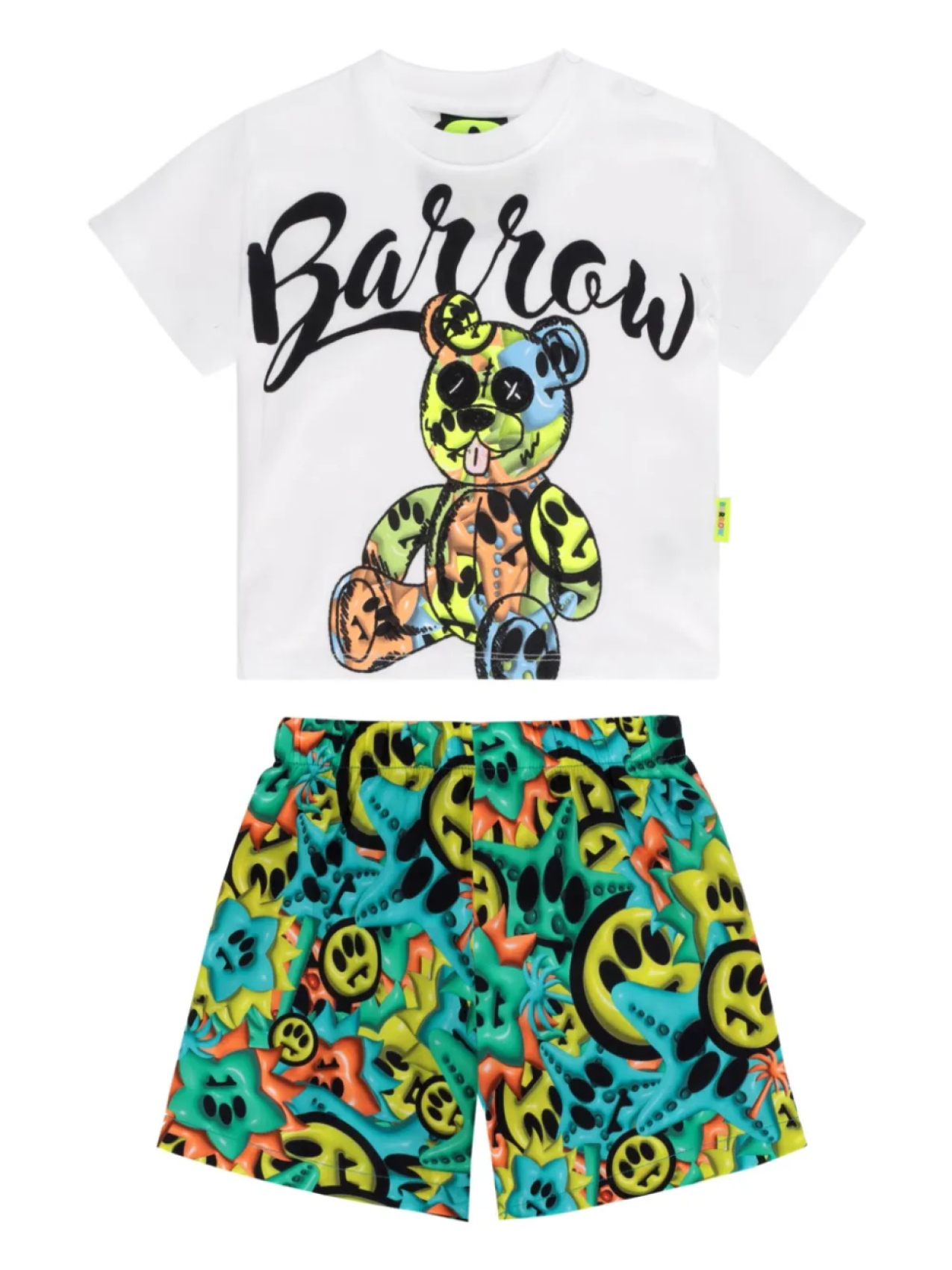 

Barrow kids комплект из топа и шортов с принтом, белый