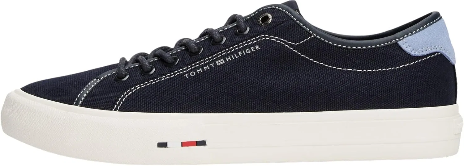 Мужские низкие кроссовки Tommy Hilfiger Th Hi Vulc Street Canvas Fm0fm05515, Blue Desert Sky