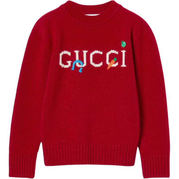 

Свитер для детей в возрасте от 3 до 7 лет Gucci, красный
