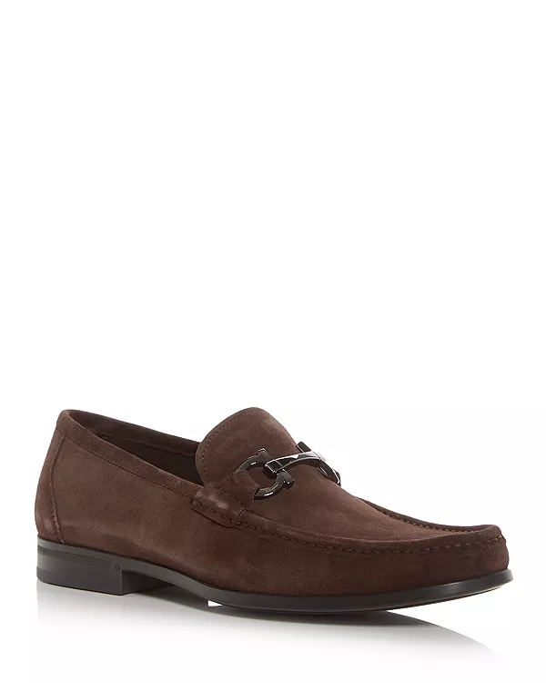 Мужские замшевые лоферы Grandioso Ferragamo, коричневый