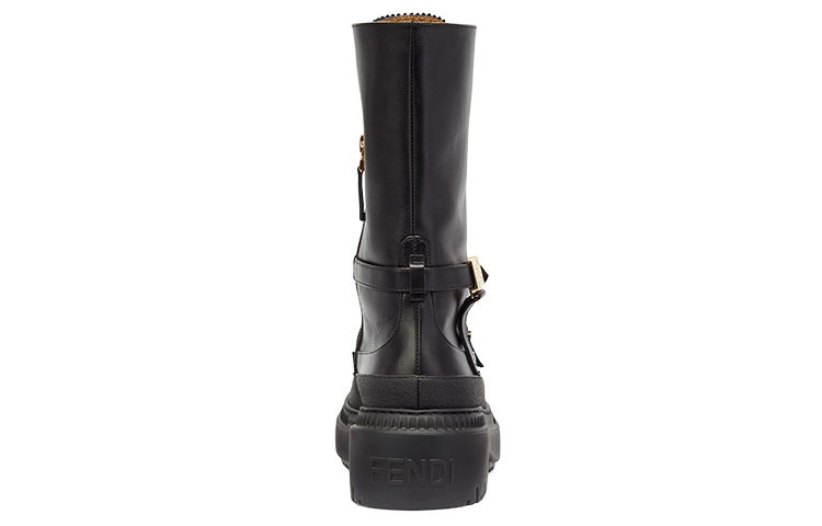 Футболка Delfina Lace Up Biker Boots Женская FENDI, Черная — фото 3