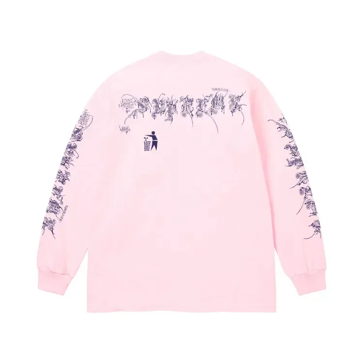 Футболка с длинными рукавами Supreme Wombat, светло-розовая — фото 2