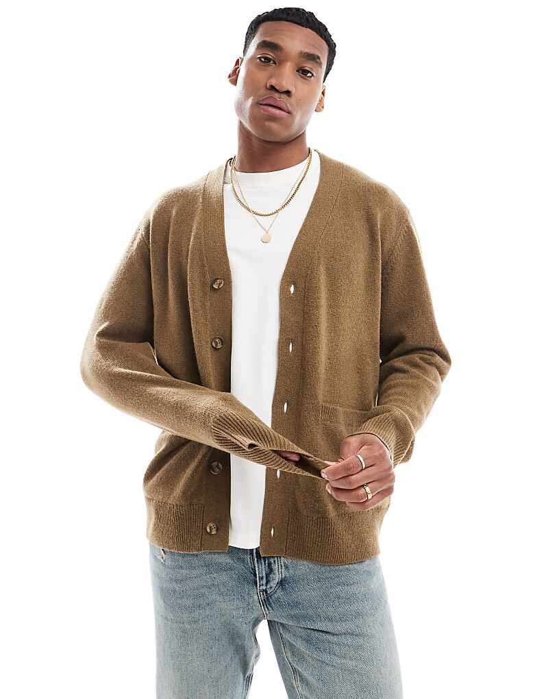 

Levi's - Richmond - Светло-коричневый вязаный кардиган с двумя карманами