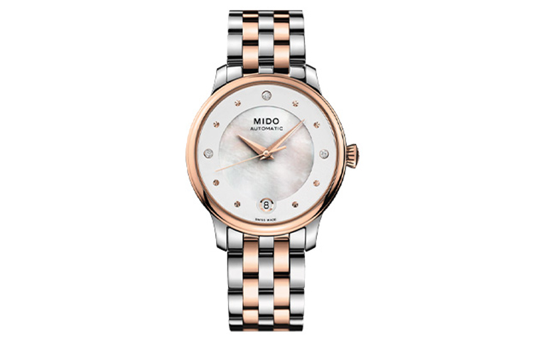 

MIDO Часы Baroncelli Automatic Mechanical Movement Women's Watch Watch 27.9mm White Dial, White Mother of Pearl Watch Dial
