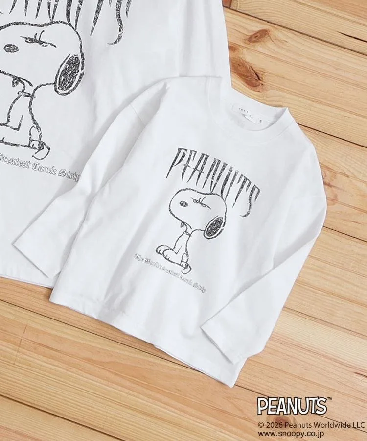 Футболка с длинными рукавами PEANUTS / Peanuts Snoopy с винтажным принтом THE SHOP TK, Off-white (003)