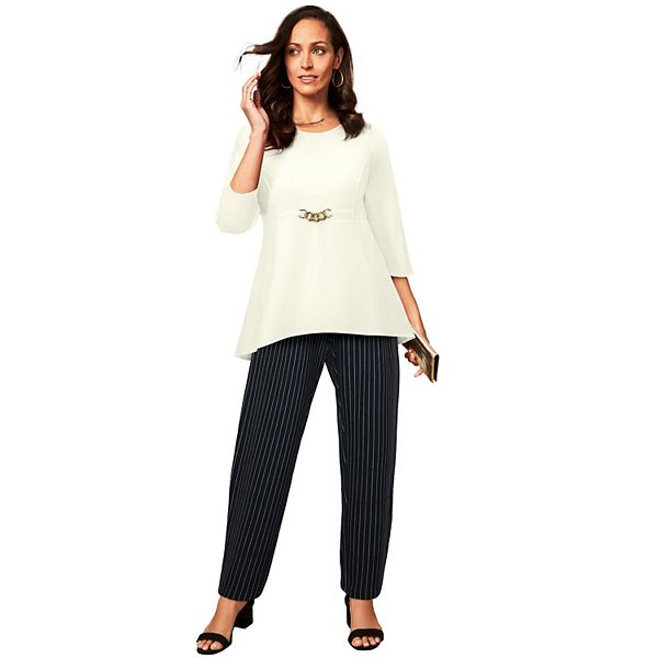 

Туника с застежкой-пряжкой для женщин plus size Jessica London, Ivory, Бежевый, Туника с застежкой-пряжкой для женщин plus size Jessica London, Ivory