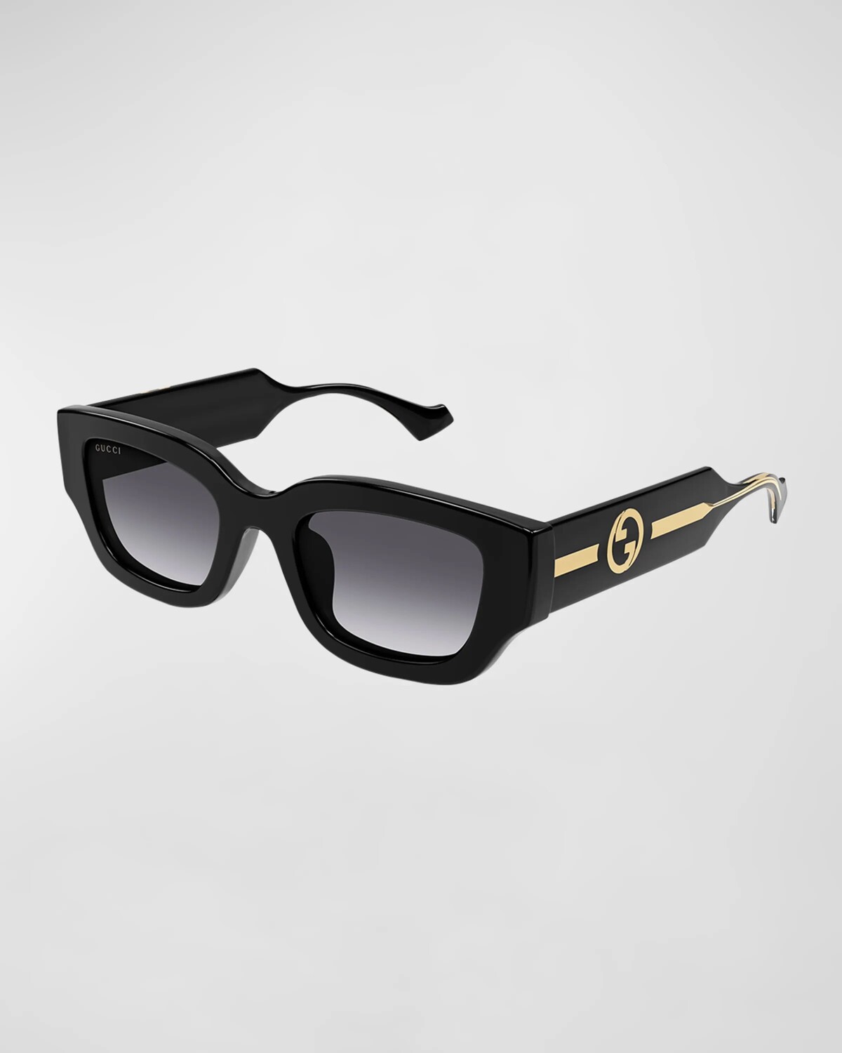 

Пластиковые прямоугольные солнцезащитные очки с логотипом GG Gucci, цвет Black