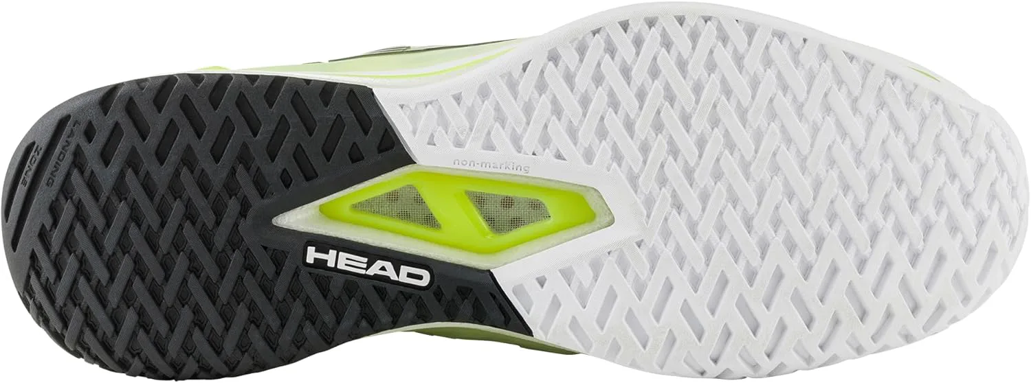 Мужские теннисные кроссовки HEAD Endure Pro - стабильность, скорость, долговечность, универсальная производительность на всех покрытиях, белый/желтый — фото 4