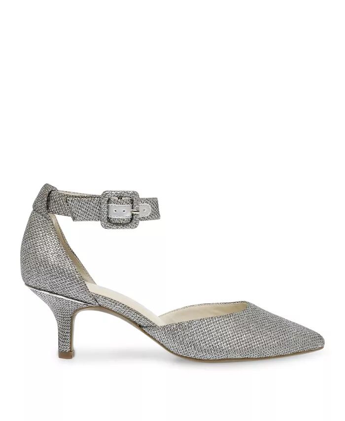 Женские туфли-лодочки Fabulist с острым носком Anne Klein, серебряный — фото 2