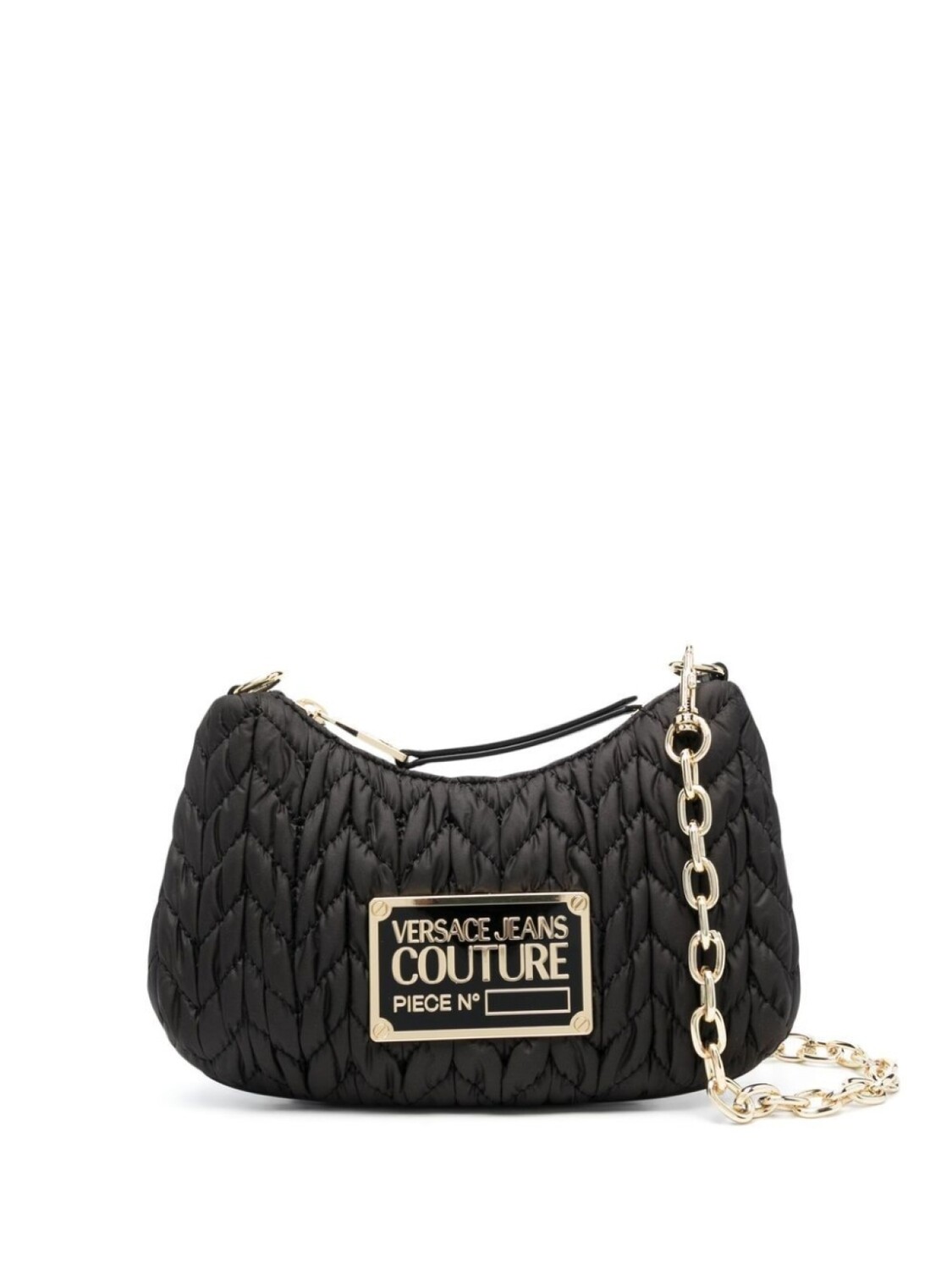 

Versace Jeans Couture стеганая сумка на плечо с логотипом, черный