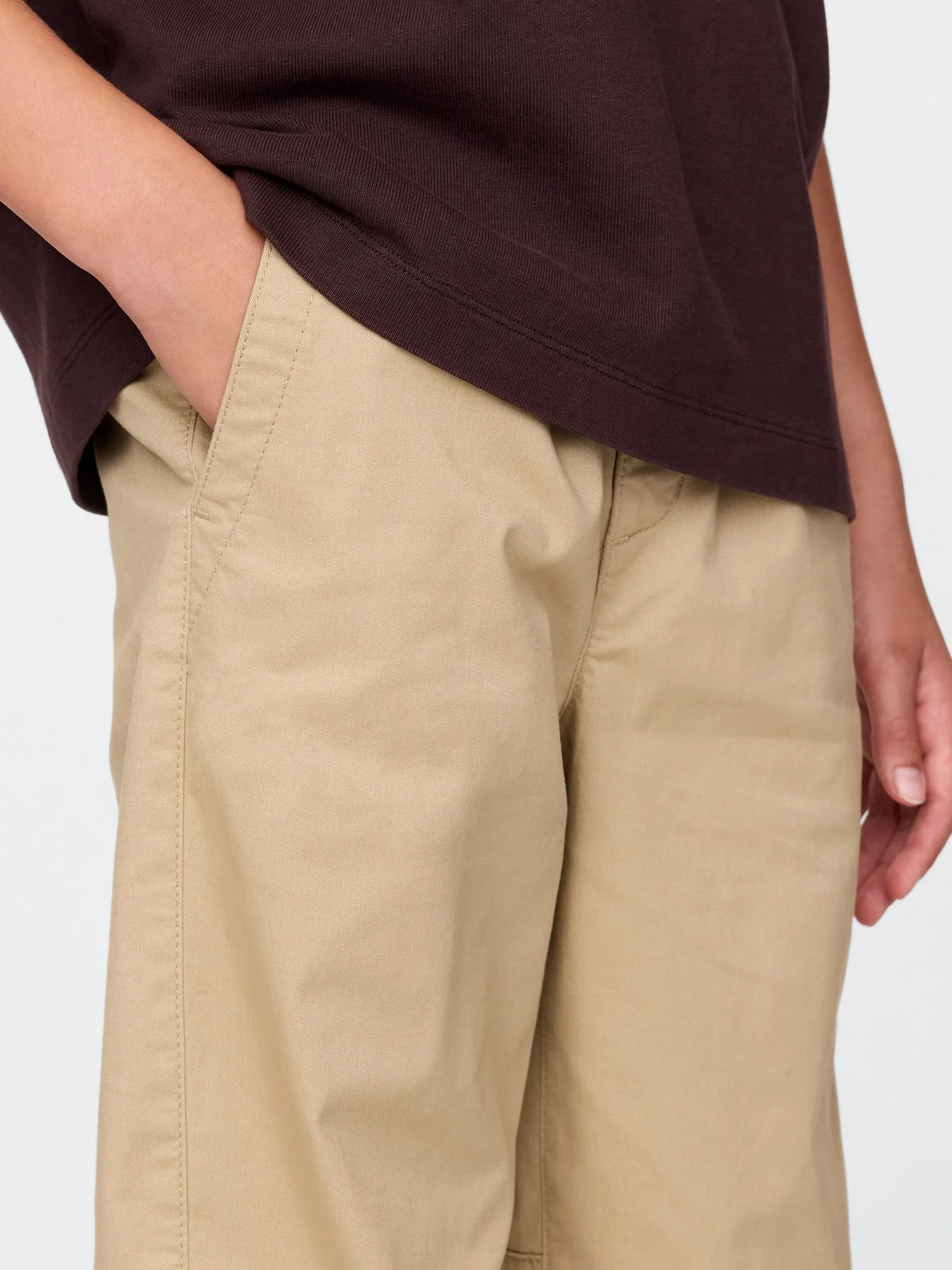 (K) Свободные повседневные спортивные штаны (детские) GAP, ICONIC_KHAKI — фото 4