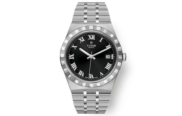 

Tudor Мужские механические часы Royal Collection, диаметр 38 мм, черный циферблат, матовый стальной корпус, стальной ремешок