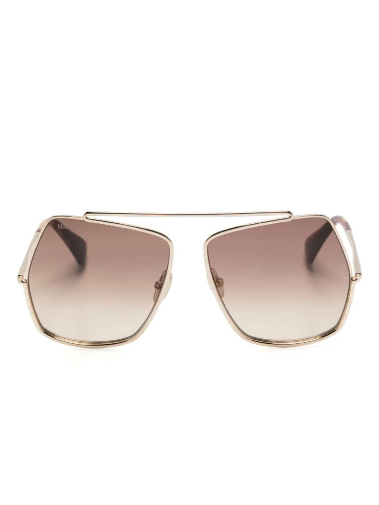 

Солнцезащитные очки в массивной оправе Max Mara Eyewear, золотой