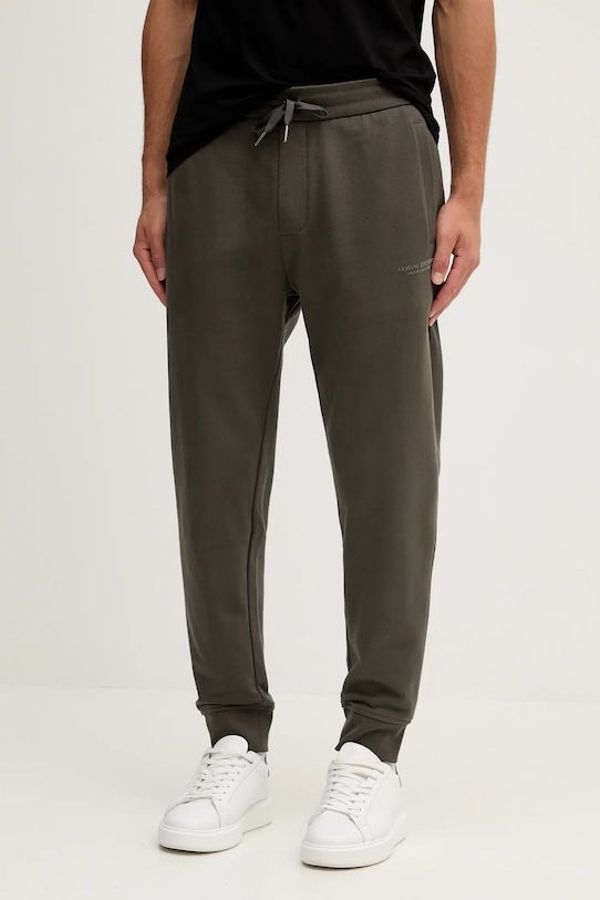 

Хлопковые спортивные брюки Armani Exchange, зеленый