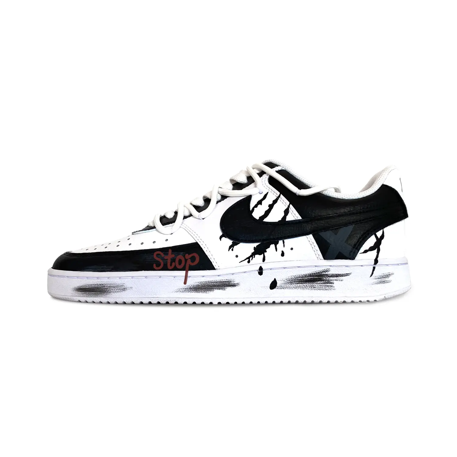 

Кроссовки для скейтбординга Court Vision 1 мужские низкие черные/белые Nike, Черный, Кроссовки для скейтбординга Court Vision 1 мужские низкие черные/белые Nike