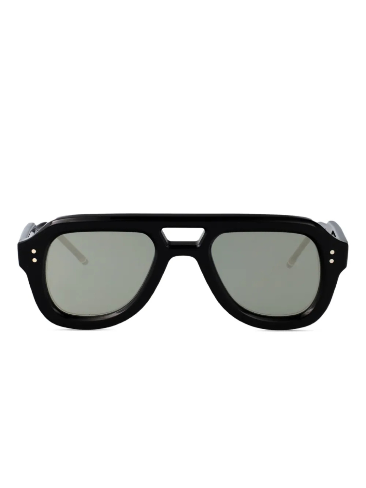 

Thom Browne Eyewear double-bridge солнцезащитные очки, черный