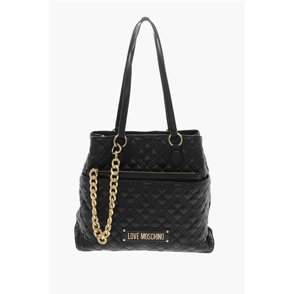 

Черная полиэтиленовая сумка-тоут Moschino, Black