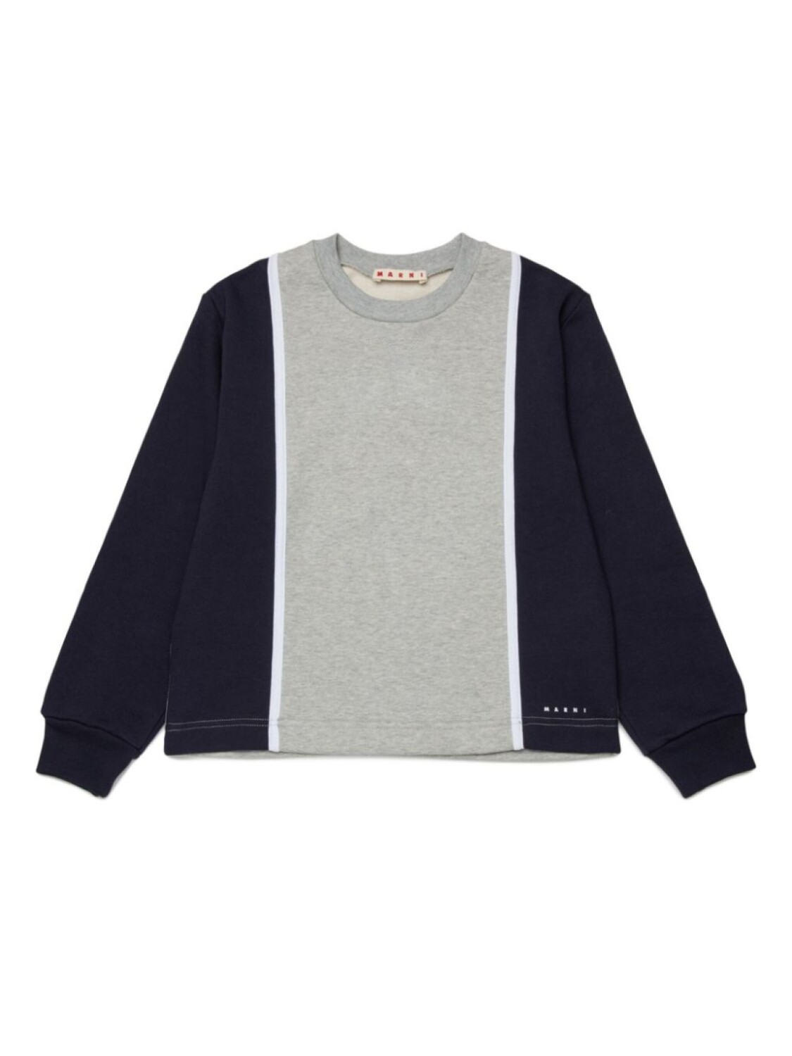 

Футболка Marni Kids с цветными блоками, серый