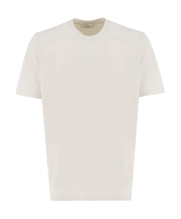 

Хлопковая футболка с круглым вырезом для жарких дней Mauro Ottaviani, бежевый