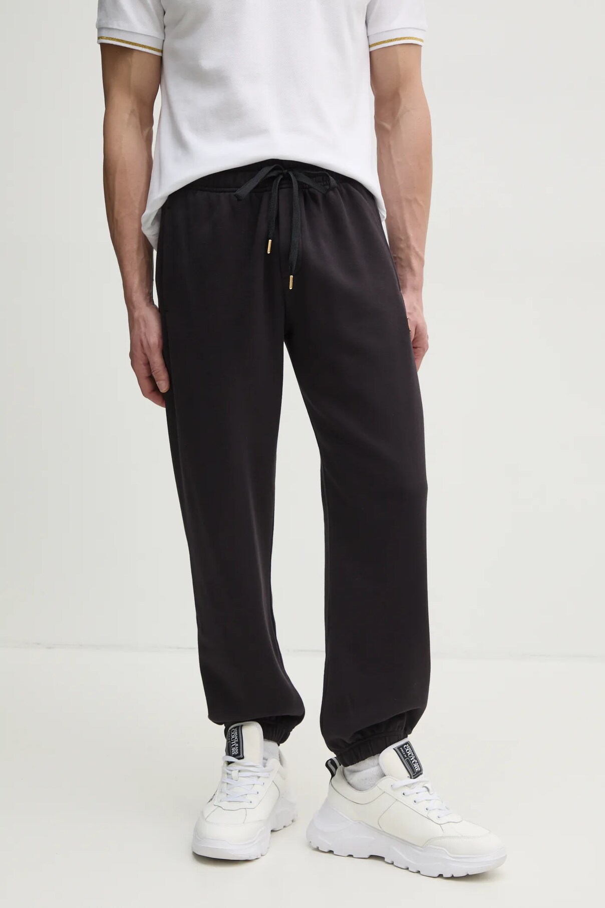 

Спортивные брюки из хлопка Versace Jeans Couture, черный