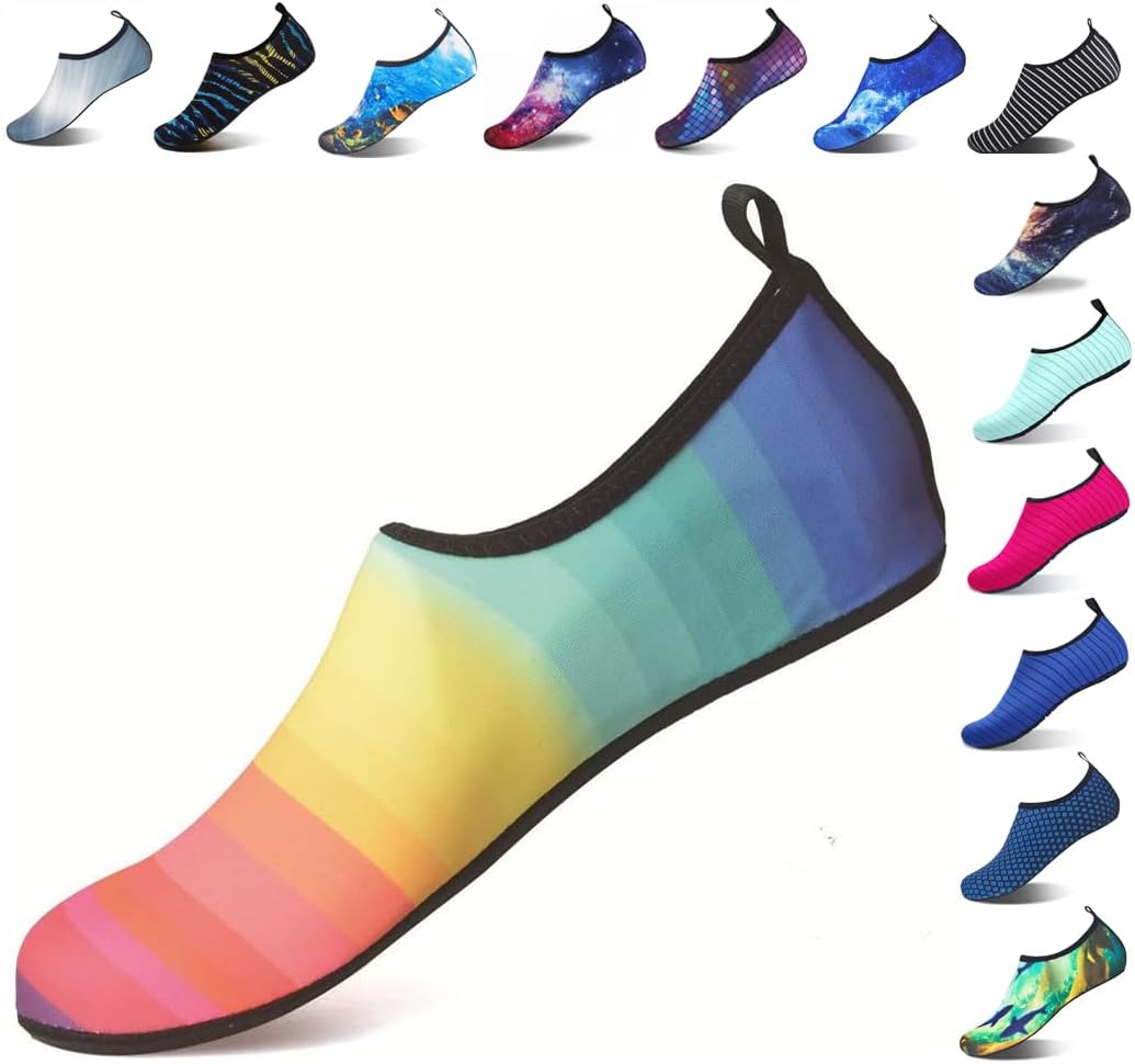 

Быстросохнущие нескользящие водные носки для женщин и мужчин, взрослых, купальные комплекты, одежда для пляжа, йоги, активного отдыха, кемпинга, бассейна, отпуска Vimanbite, Colorful
