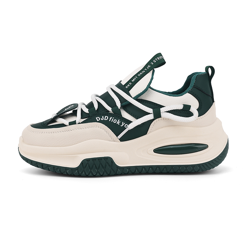 

JANECO Износостойкие мужские низкие кэжуал кеды бежево-зеленые, цвет Beige Green