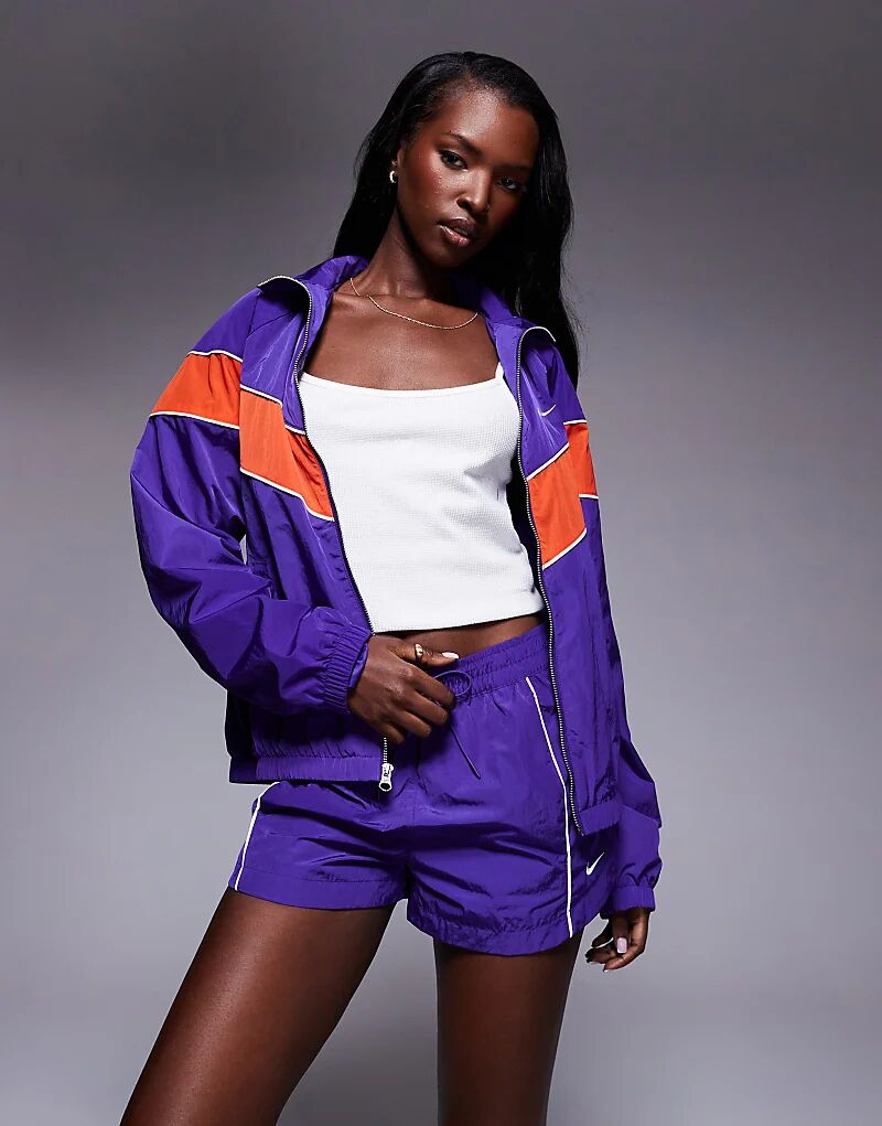 

Тканая трикотажная куртка Nike Windrunner фиолетового цвета, Фиолетовый, Тканая трикотажная куртка Nike Windrunner фиолетового цвета