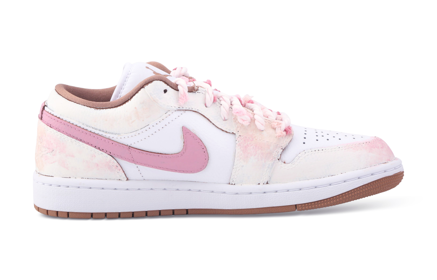 Jordan Кроссовки Air 1 Drippy Kinomoto Sakura Low top Vintage Basketball Shoes Unisex Pink White — фото 4