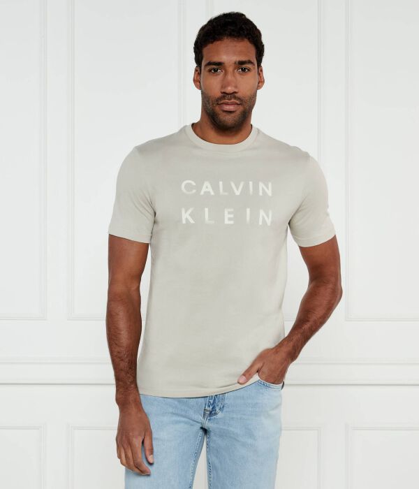 

Футболка мужская Calvin Klein с надписью, бежевый