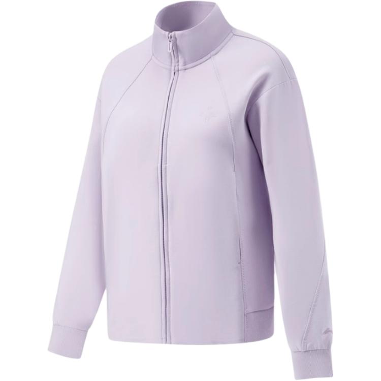 

LINING Толстовка Sports Life Collection женская шелковая фиолетовая, Фиолетовый, LINING Толстовка Sports Life Collection женская шелковая фиолетовая