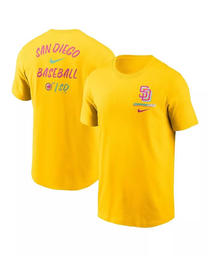 

Мужская золотая футболка San Diego Padres City Connect 2-Hit Nike