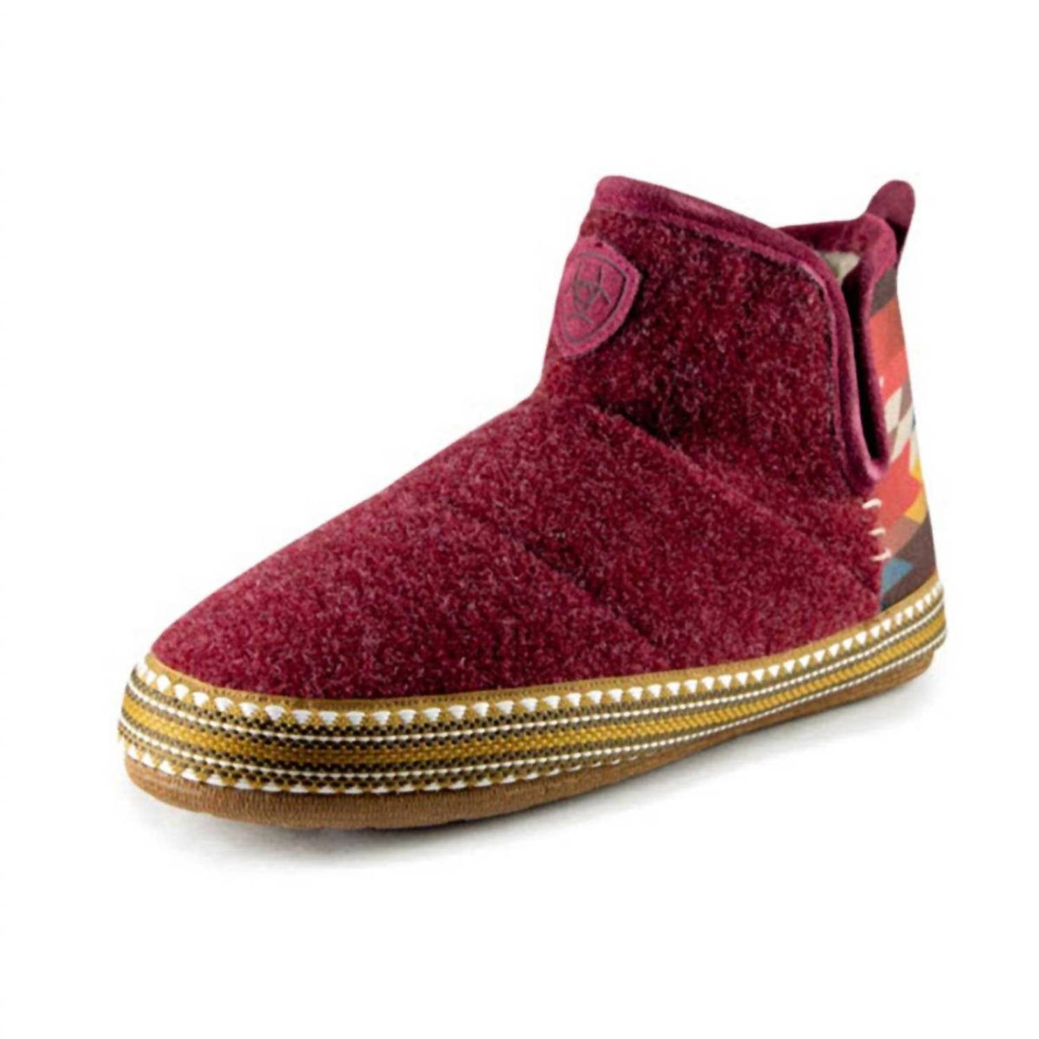 Женские домашние тапочки Southwest Bootie в цвете вино/мульти ARIAT
