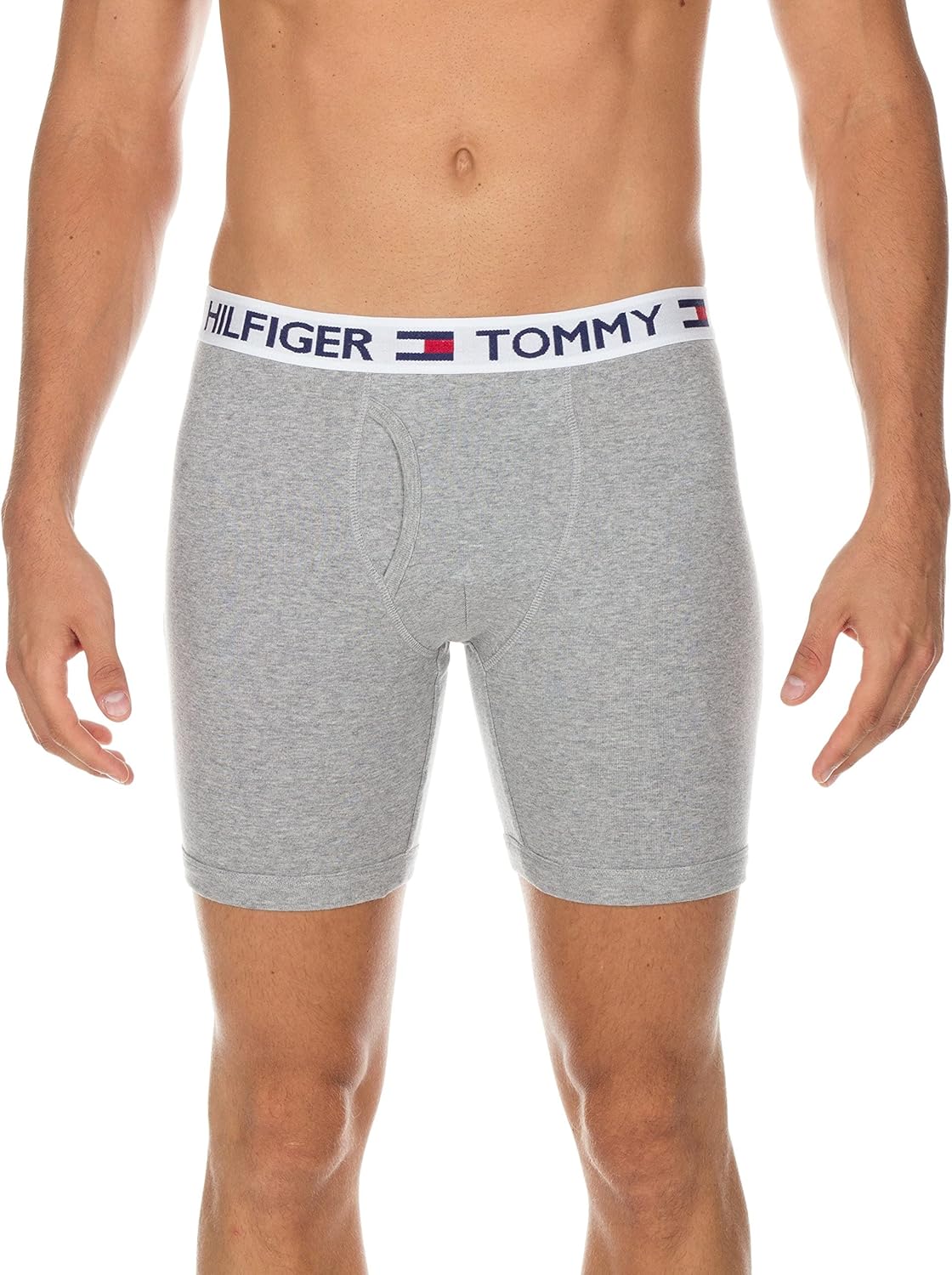 Мужское нижнее белье Tommy Hilfiger, классика, 4 пары боксеров, эксклюзивно на Amazon, 2 Grey, 2 Navy — фото 2