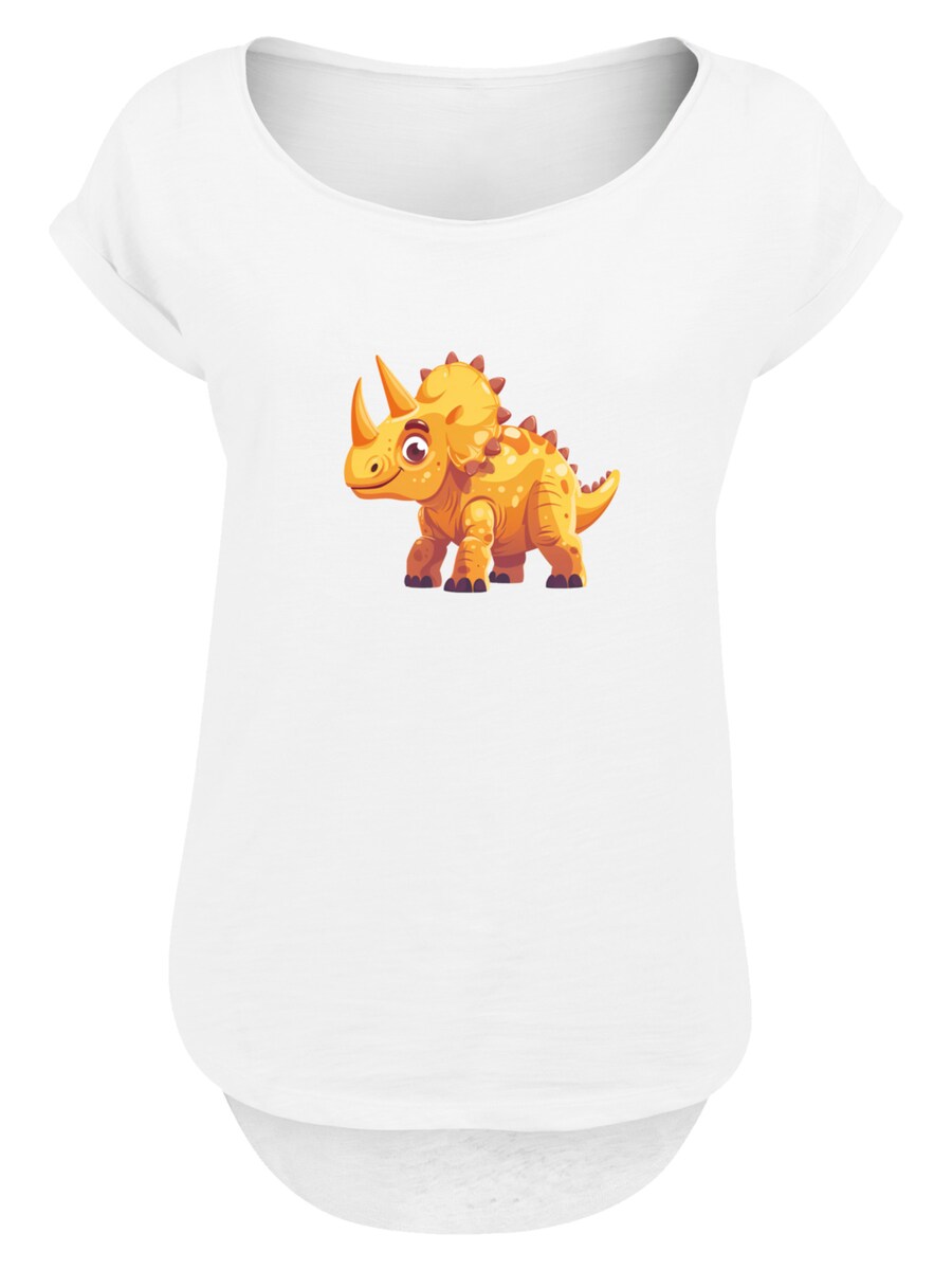 

Рубашка F4NT4STIC Süßer Triceratops Dinosaurier, белый