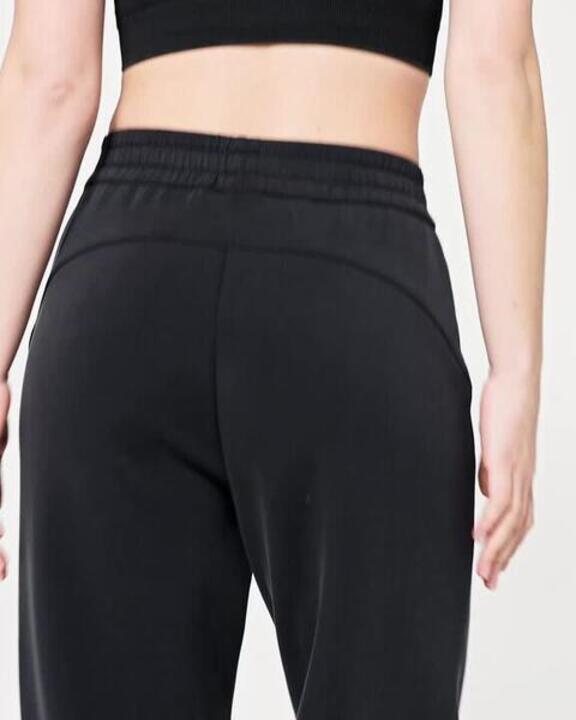 

Женские брюки Domyos с заниженной талией и расклешёнными штанинами - дымчато-чёрные