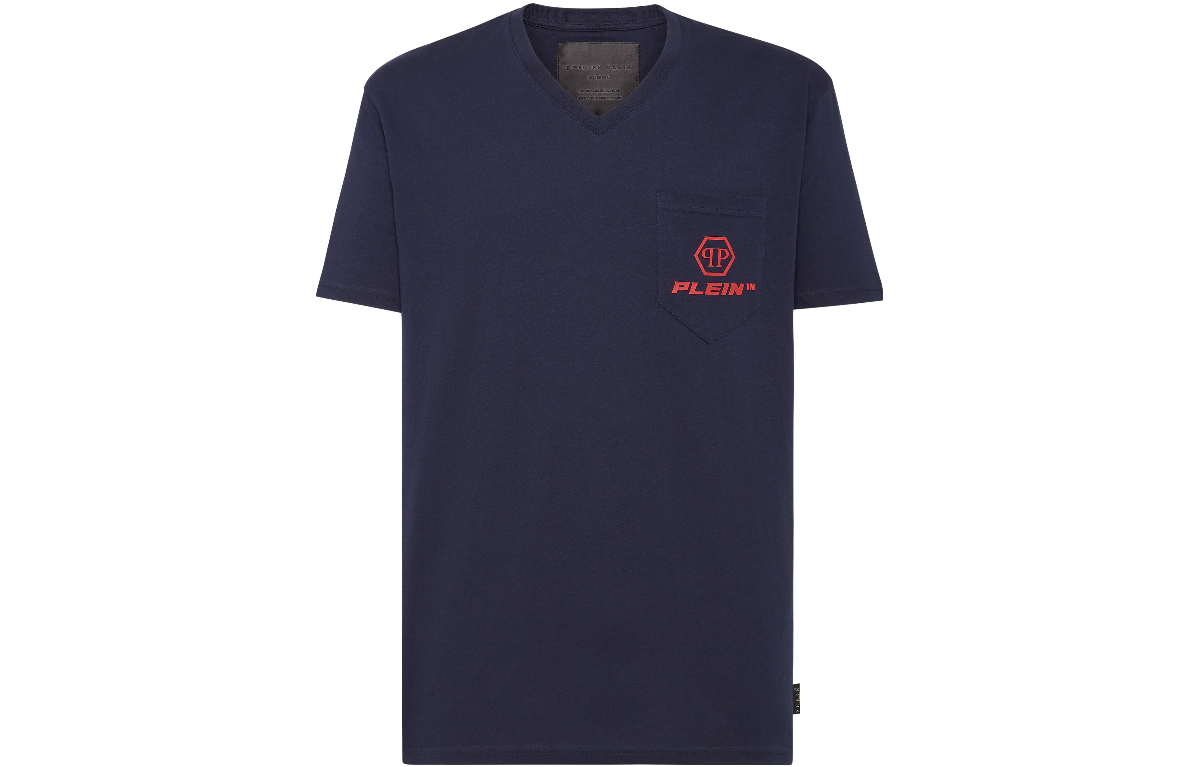

Футболка с коротким рукавом и принтом логотипа PHILIPP PLEIN, синий
